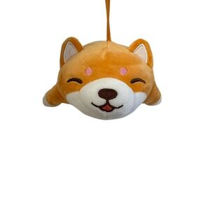 Cute Orange Shiba Inu Dog Plush Stuffed Animal Toy Keychain Kids Gift